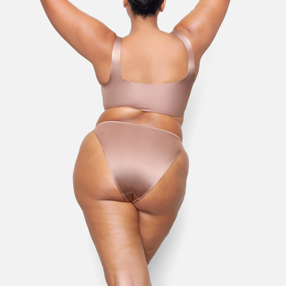 Skims STRETCH SATIN Bikini Ruzove | PMBV-70538