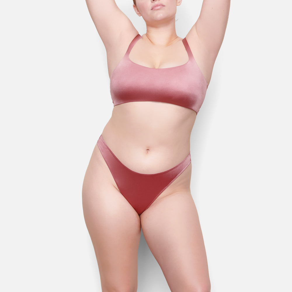 Skims STRETCH SATIN Bikini Ruzove | TXGQ-34796