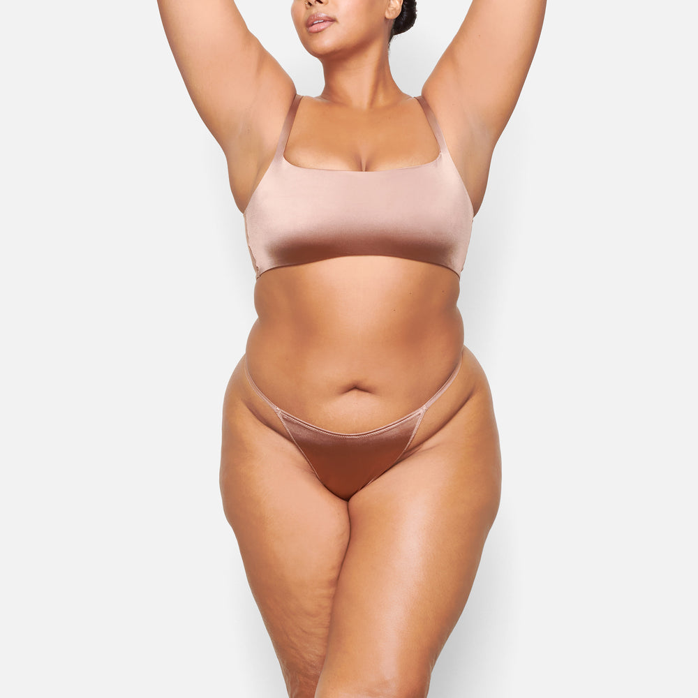 Skims STRETCH SATIN DIP Thong Ruzove | VIXS-08762