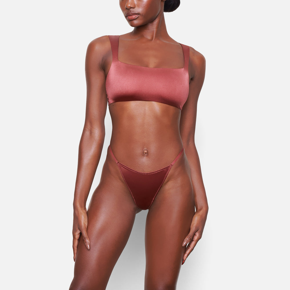 Skims STRETCH SATIN DIP Thong Ruzove | ZAEC-12095