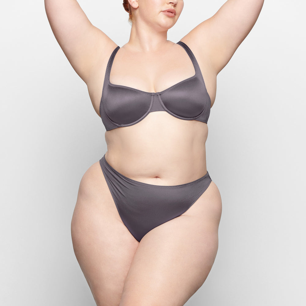 Skims STRETCH SATIN HIGH LEG Bikini Nachový | UBTV-39871