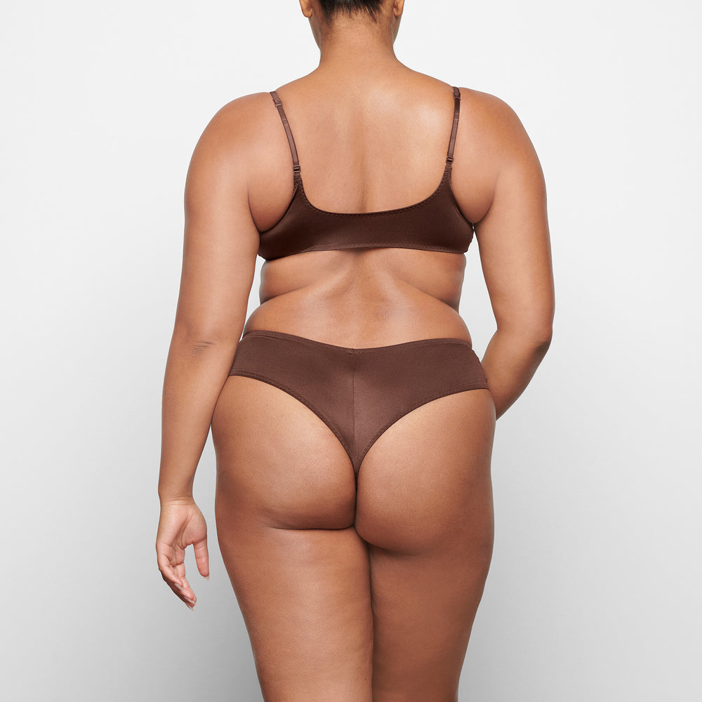 Skims STRETCH SATIN Hipster Čokoláda | QOMA-39285