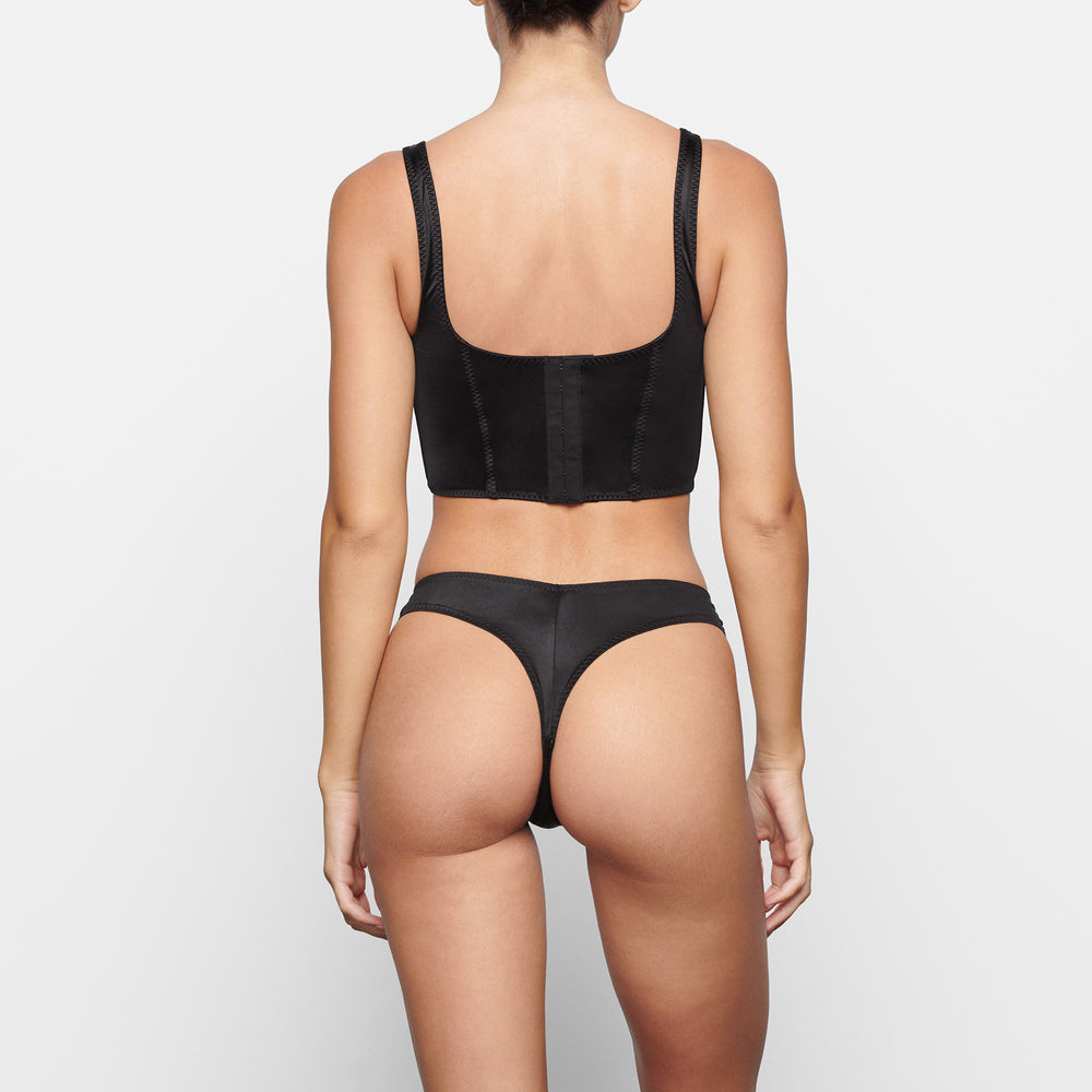 Skims STRETCH SATIN Korzet Čierne | NCTU-16923