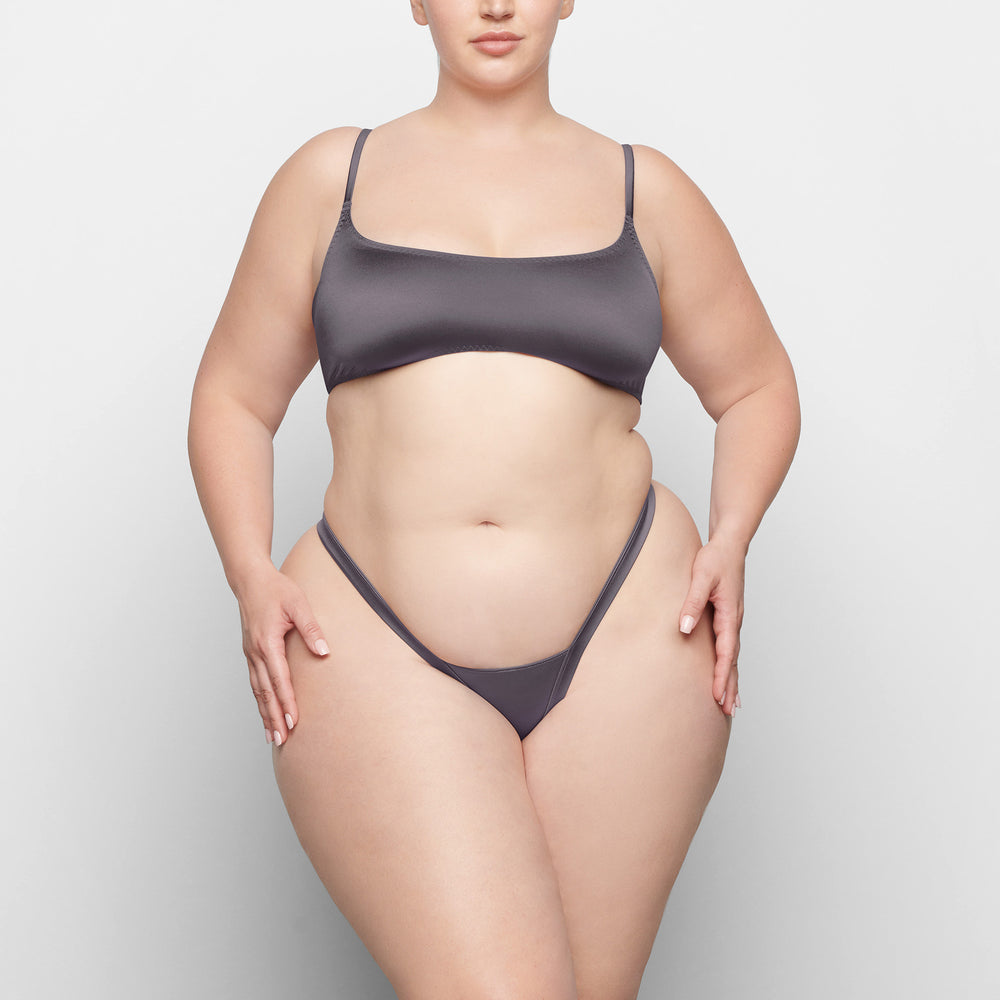 Skims STRETCH SATIN SCOOP NECK Bralette Nachový | HGAI-16928