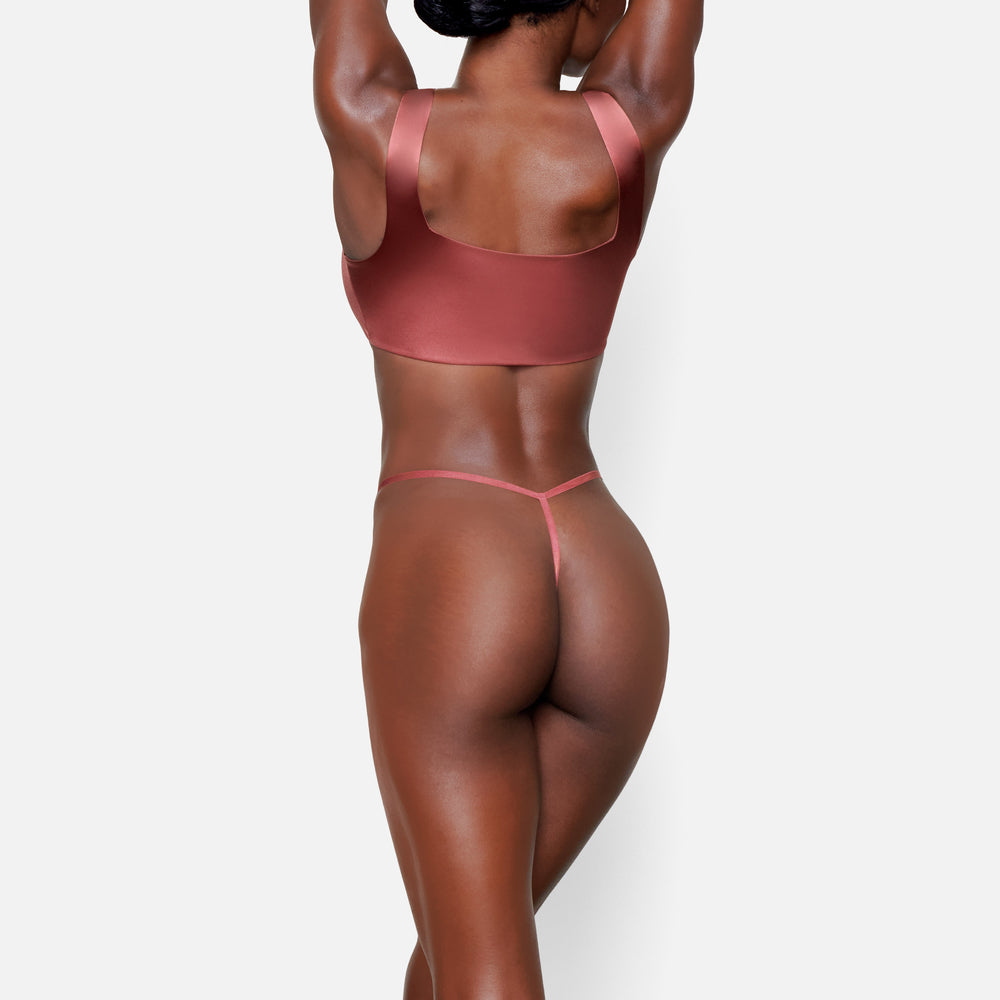 Skims STRETCH SATIN Square Neck Bra Ruzove | HWXF-36145