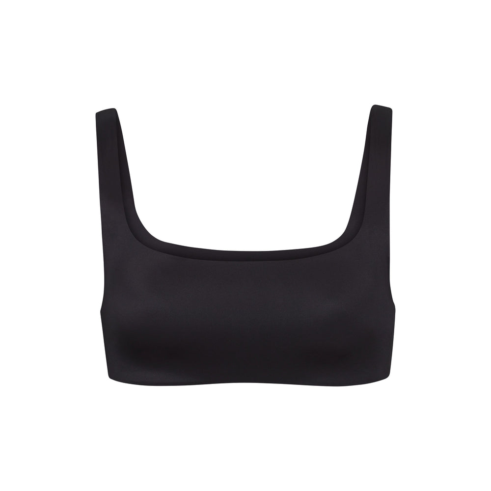 Skims STRETCH SATIN Square Neck Bra Čierne | CIXM-04615