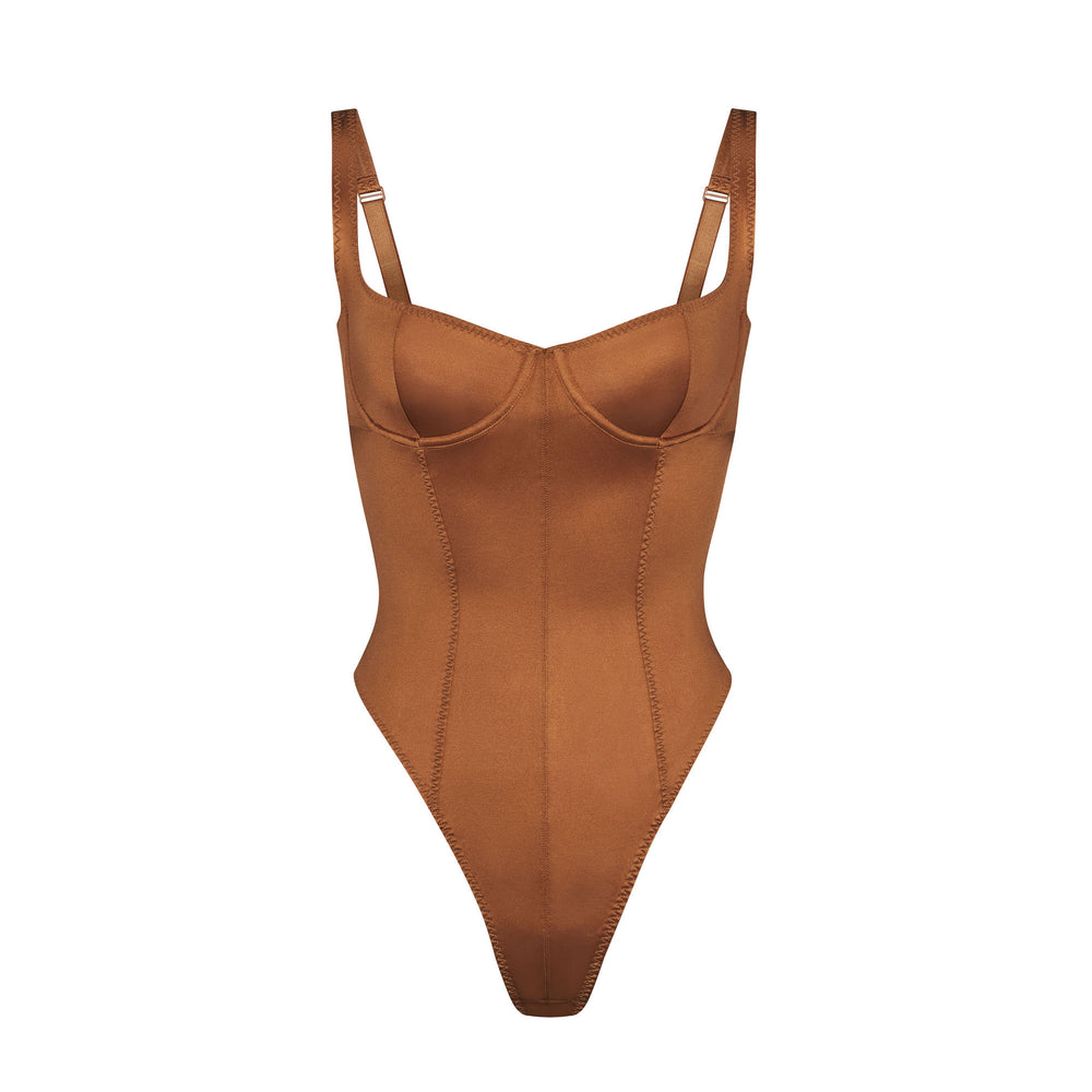 Skims STRETCH SATIN Stretch Satin Bodysuit Marhule | QTCP-26703