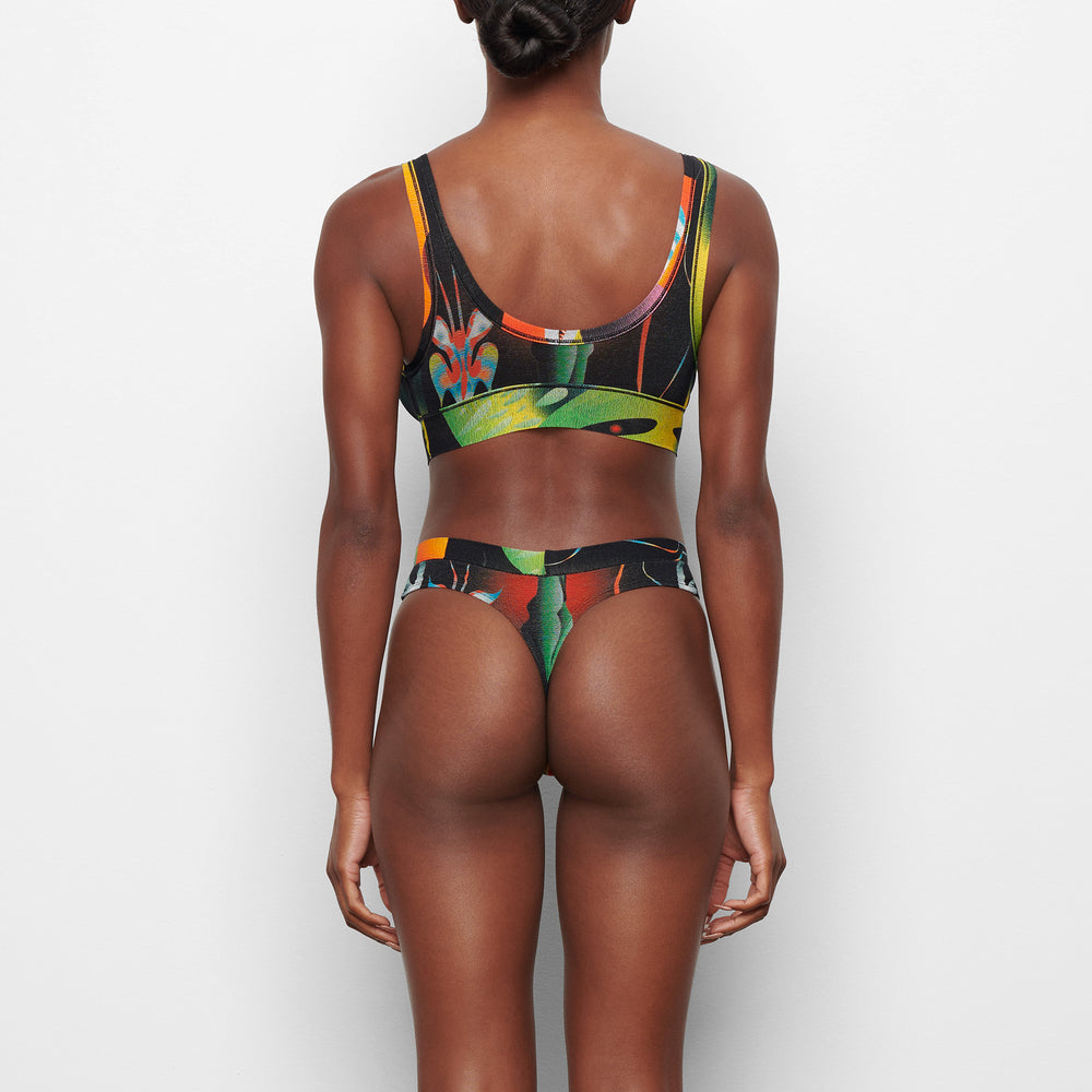 Skims SUMMER MESH DIPPED Thong Obsidian | BPXQ-18253