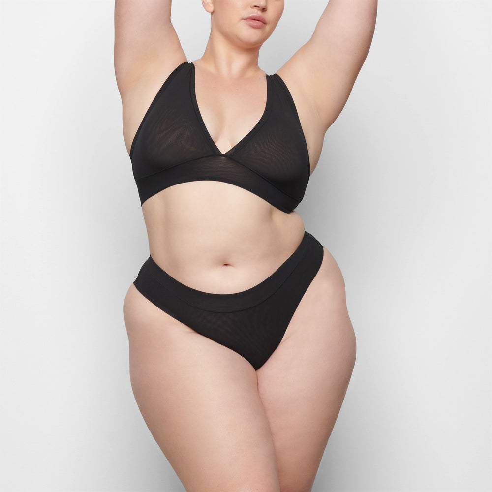 Skims SUMMER MESH DIPPED Thong Čierne | HCOU-95376