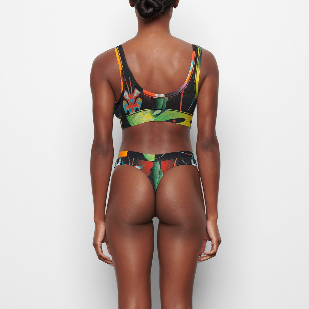 Skims SUMMER MESH PLUNGE Bralette Obsidian | LSAW-41789
