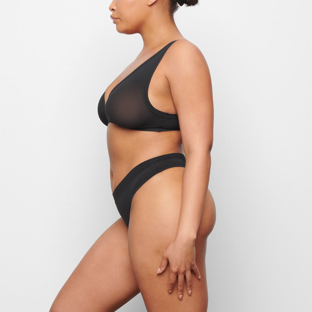 Skims SUMMER MESH PLUNGE Bralette Čierne | GEXN-86259