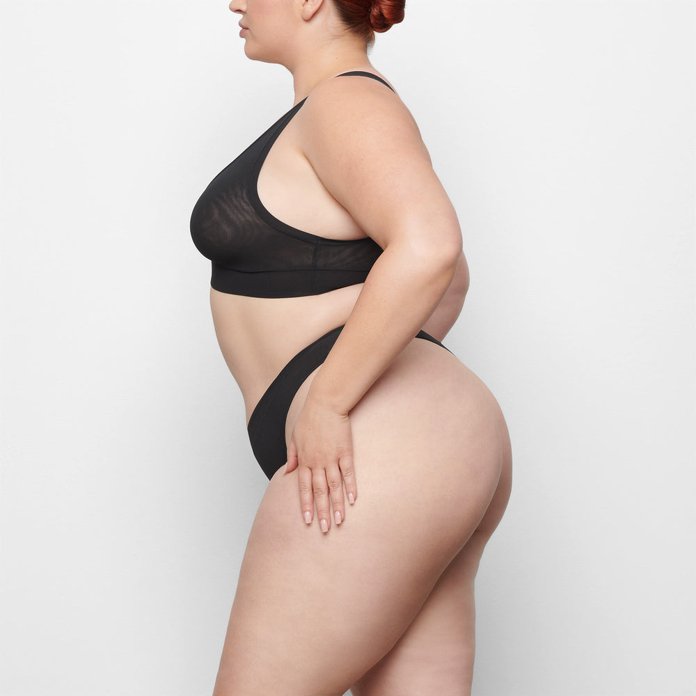 Skims SUMMER MESH PLUNGE Bralette Čierne | GEXN-86259