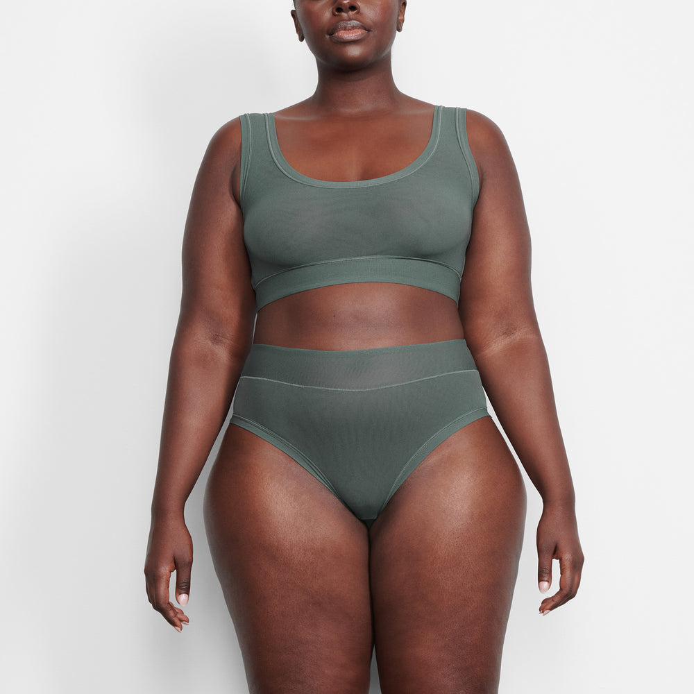 Skims SUMMER MESH SCOOP Bralette Tmavo | NTJX-01947