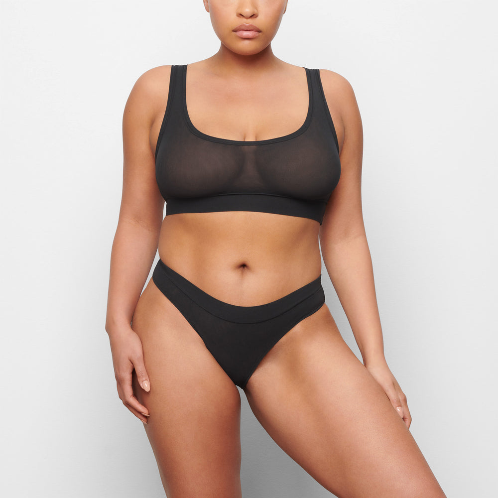 Skims SUMMER MESH SCOOP Bralette Čierne | TOUA-30978