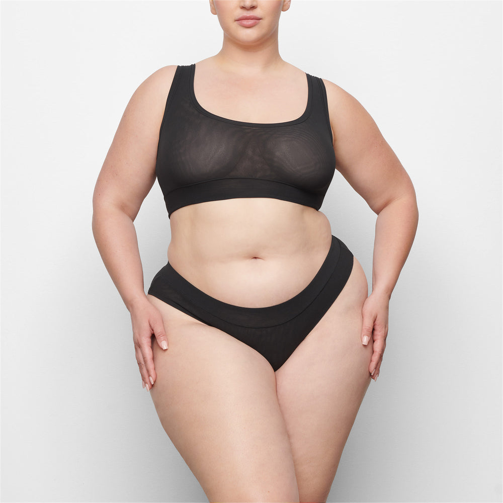 Skims SUMMER MESH SCOOP Bralette Čierne | TOUA-30978