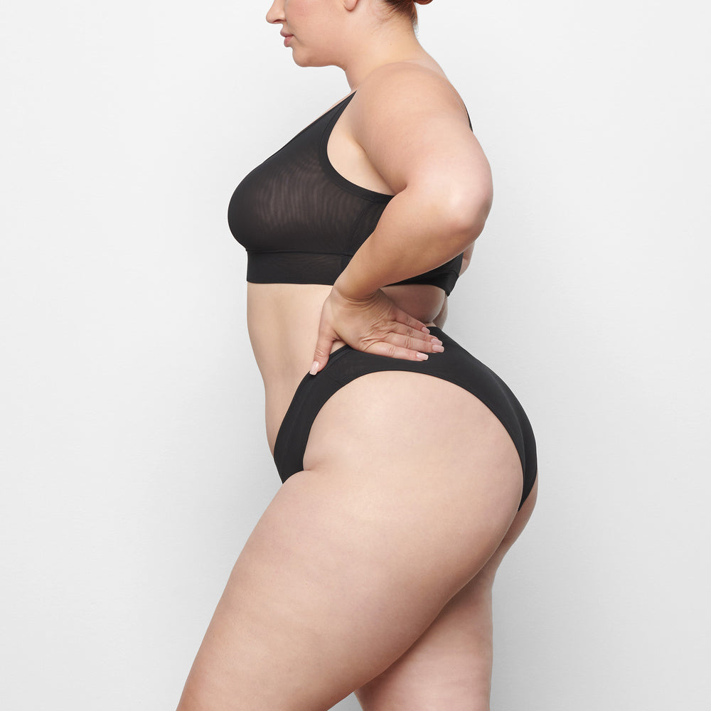 Skims SUMMER MESH SCOOP Bralette Čierne | TOUA-30978