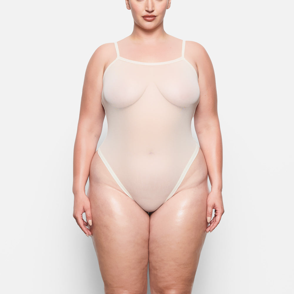 Skims SUMMER MESH Strappy Bodysuit Biele | EWYI-76915
