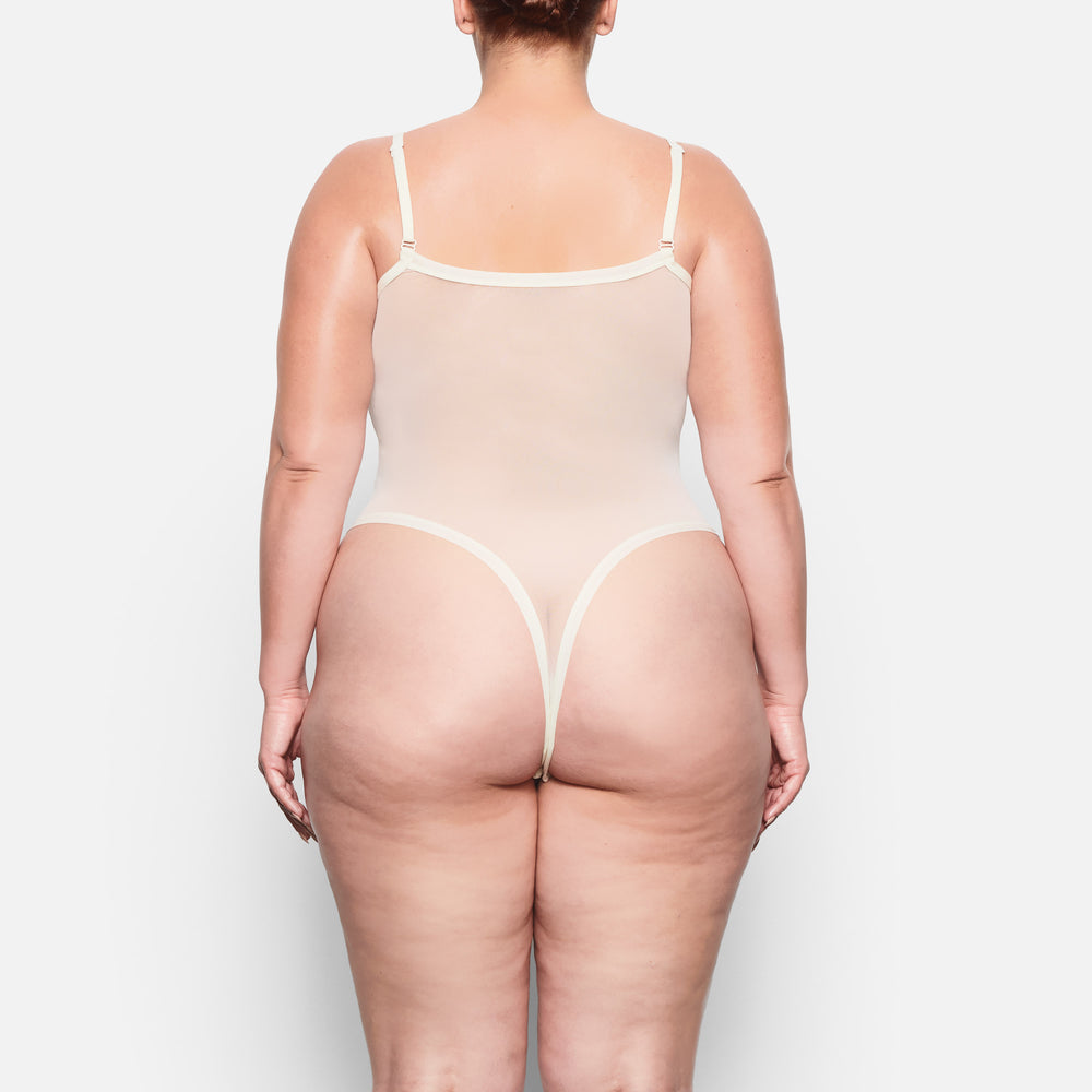 Skims SUMMER MESH Strappy Bodysuit Biele | EWYI-76915