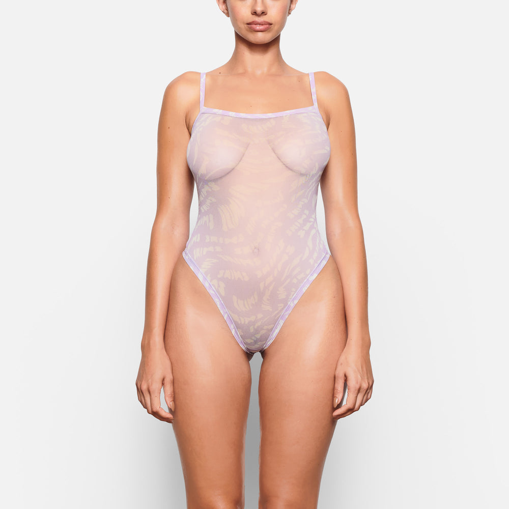 Skims SUMMER MESH Strappy Bodysuit Svetlo Nachový | YNGZ-16084