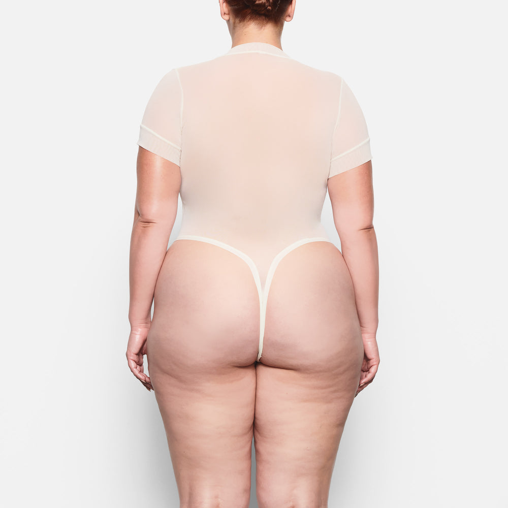 Skims SUMMER MESH T-shirt Bodysuit Biele | ZLOQ-15690