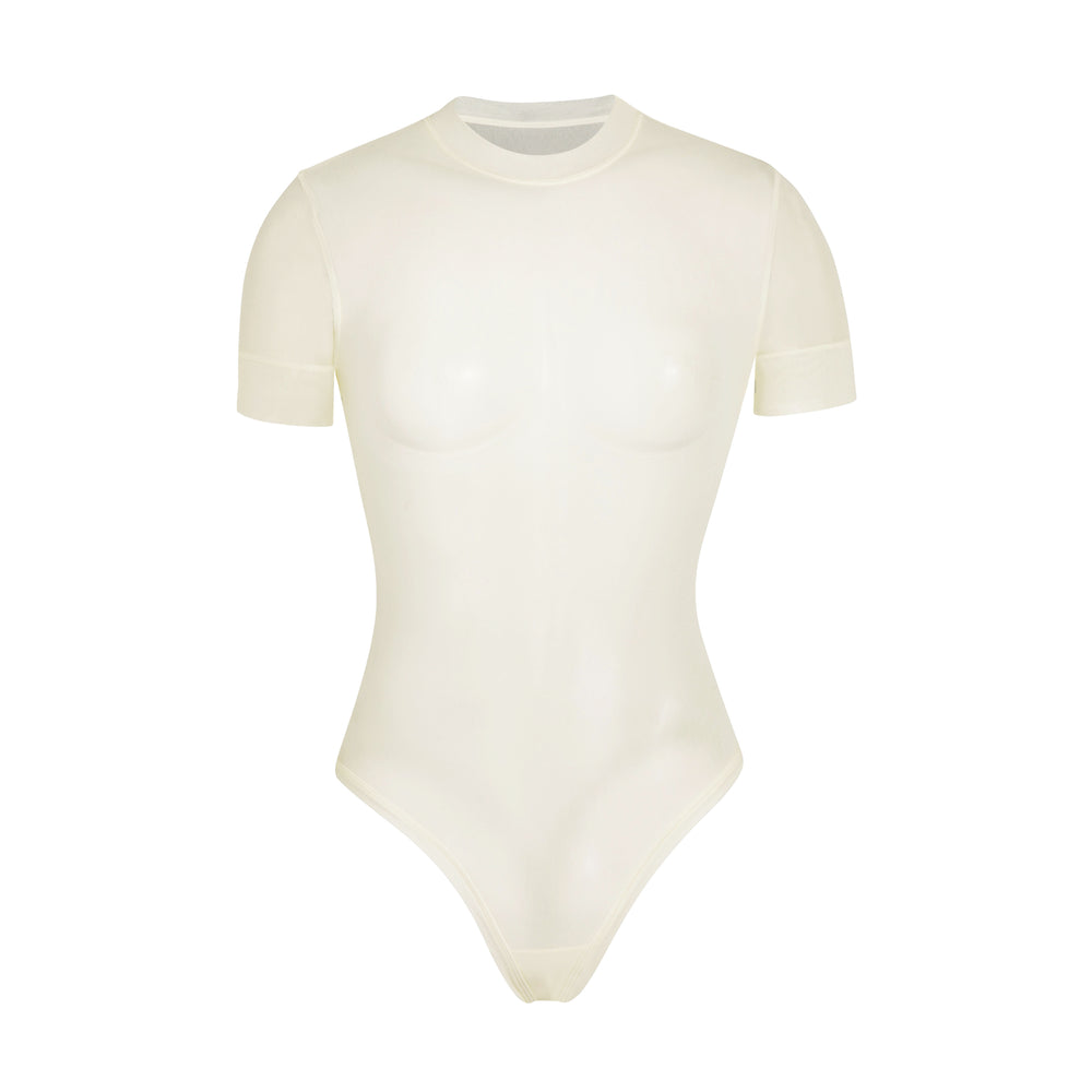 Skims SUMMER MESH T-shirt Bodysuit Biele | ZLOQ-15690