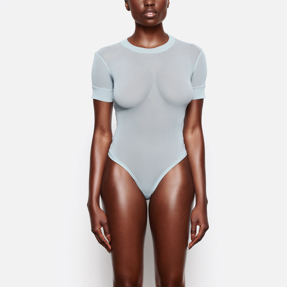 Skims SUMMER MESH T-shirt Bodysuit Modre | UYFT-13689