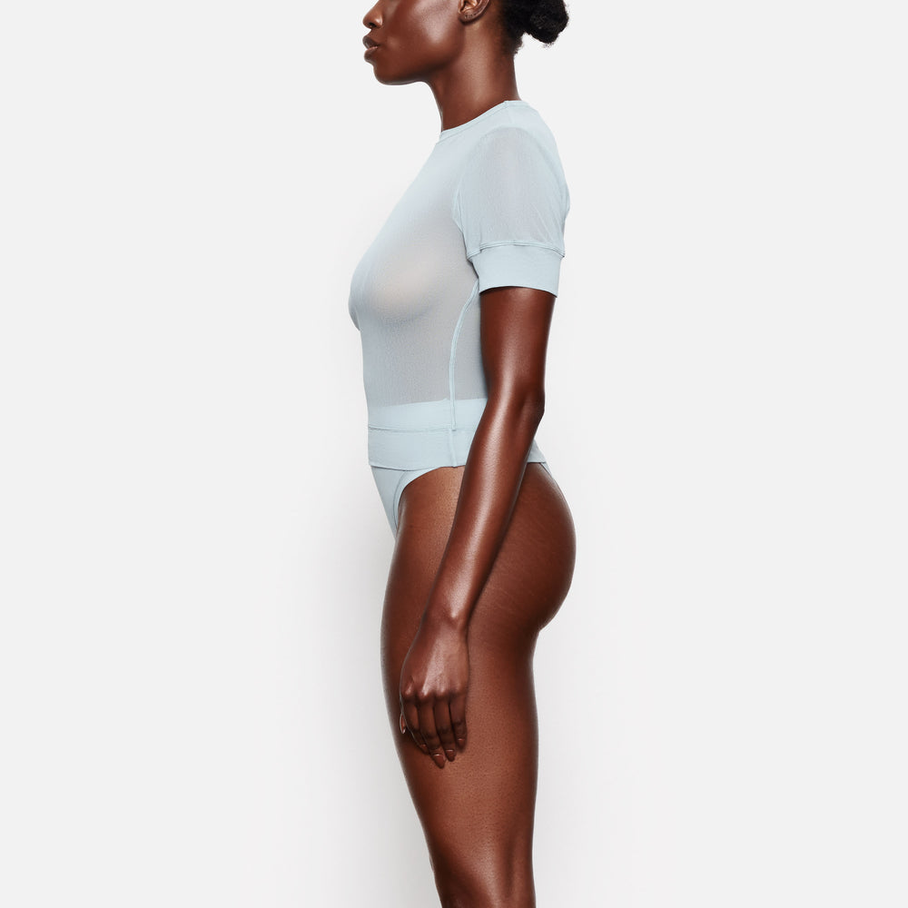 Skims SUMMER MESH T-shirt Modre | QTKW-41736