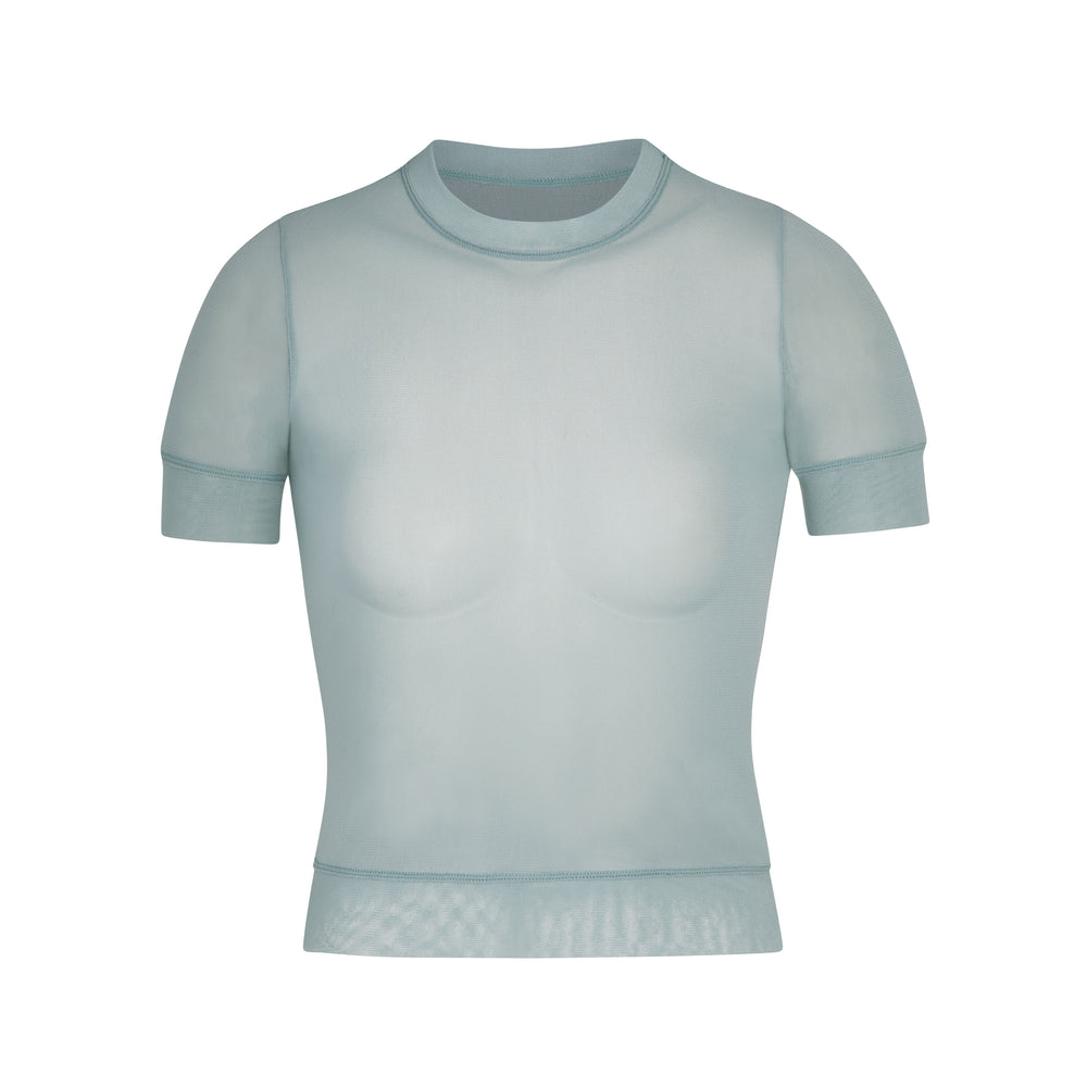 Skims SUMMER MESH T-shirt Modre | QTKW-41736