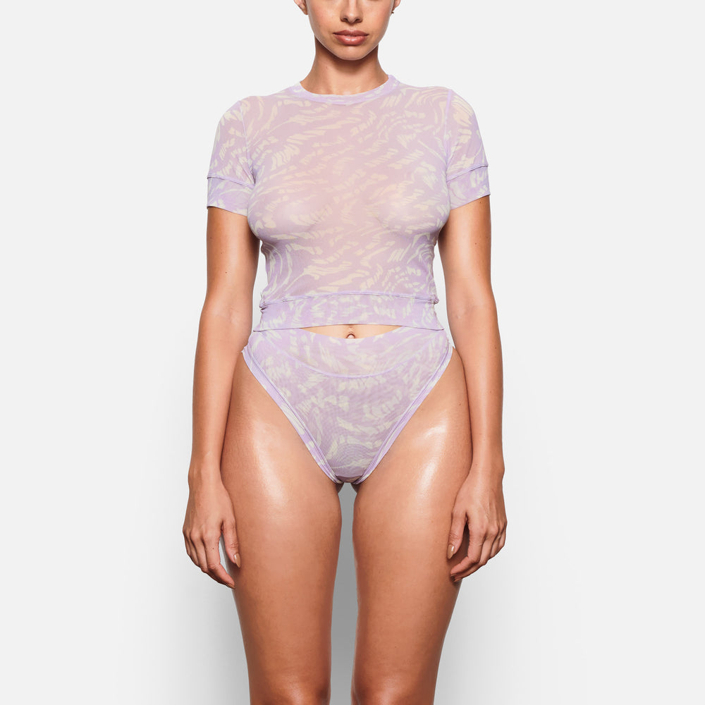 Skims SUMMER MESH T-shirt Svetlo Nachový | GELO-01478
