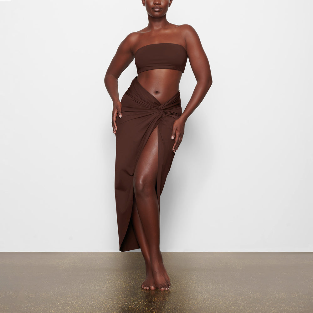 Skims SWIM BANDEAU BIKINI TOP Two Pieces Čokoláda | IDNX-40758