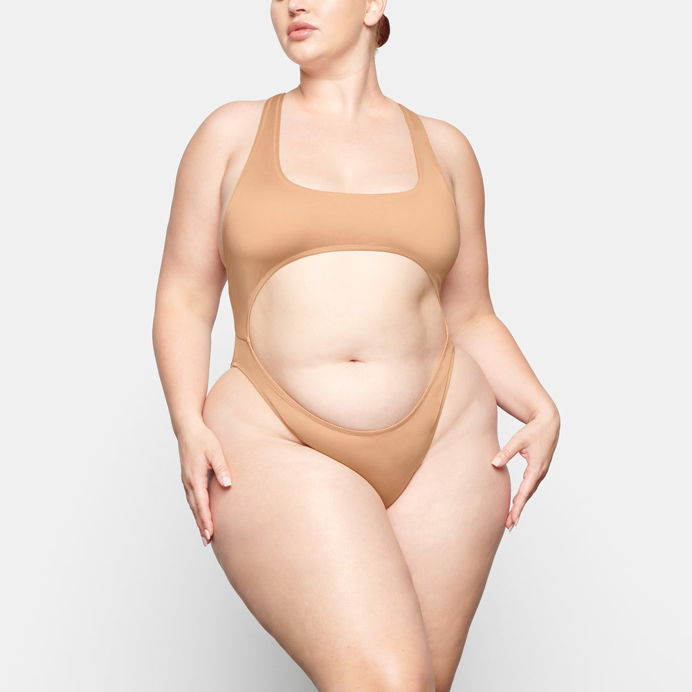 Skims SWIM CUT OUT MONOKINI One Piece Béžové | JTGQ-02589