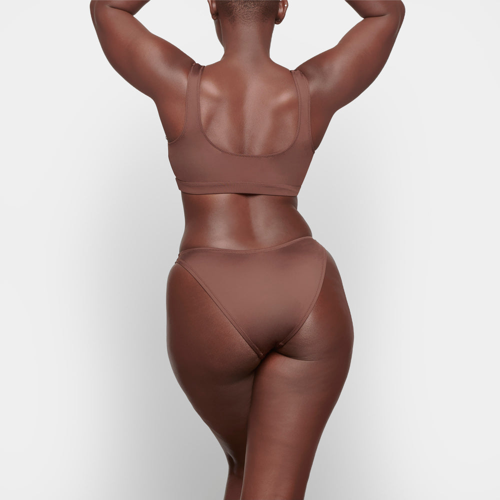 Skims SWIM DIPPED MID WAIST BOTTOMS Two Pieces Čokoláda | FVZD-52908