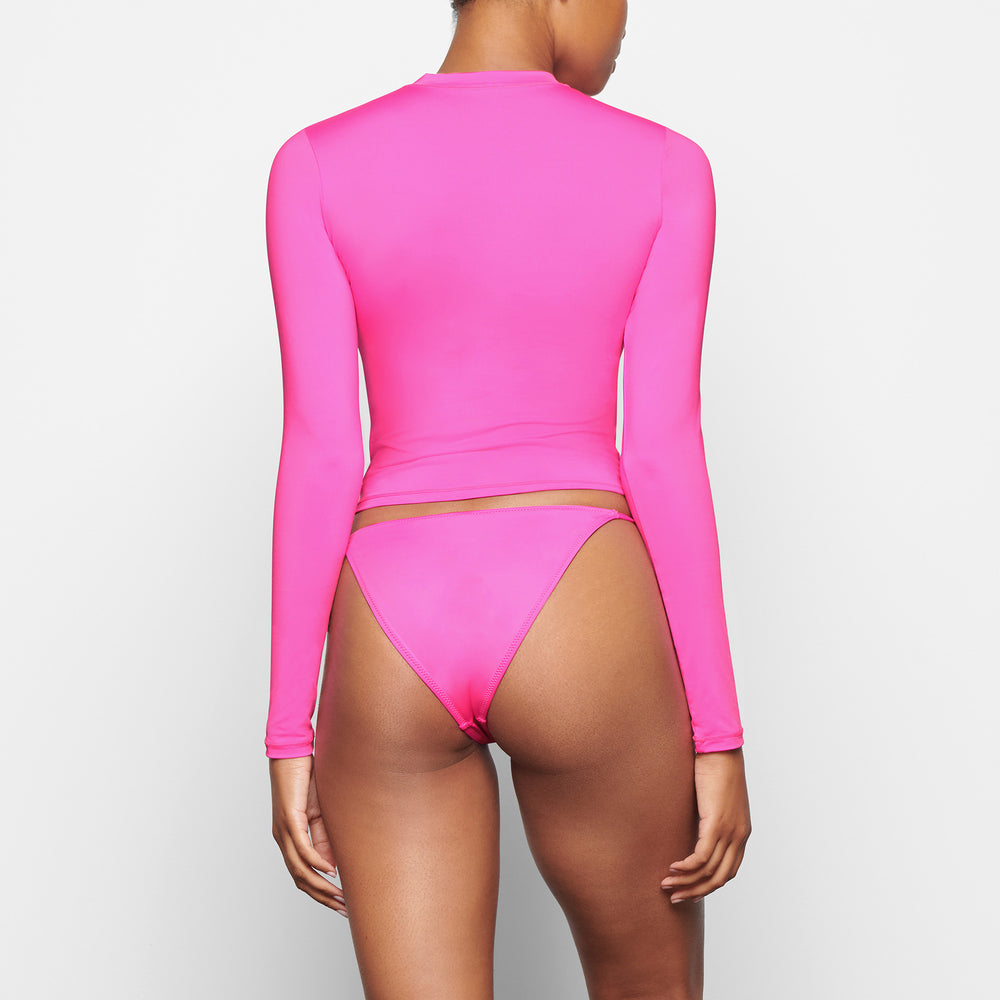 Skims SWIM LONG SLEEVE SHIRT Cover Ups Ruzove | AWNY-18950