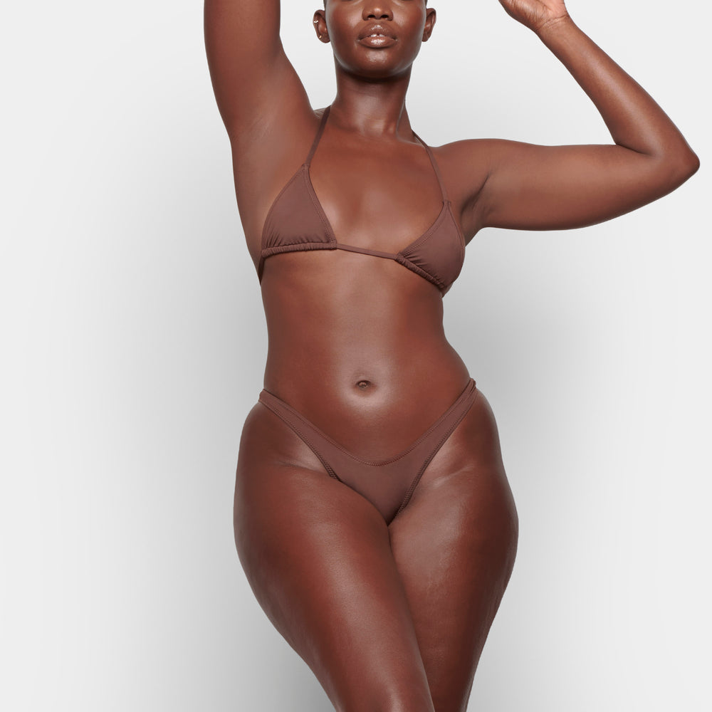 Skims SWIM MICRO TANGA BIKINI BOTTOMS Two Pieces Čokoláda | RSED-70695