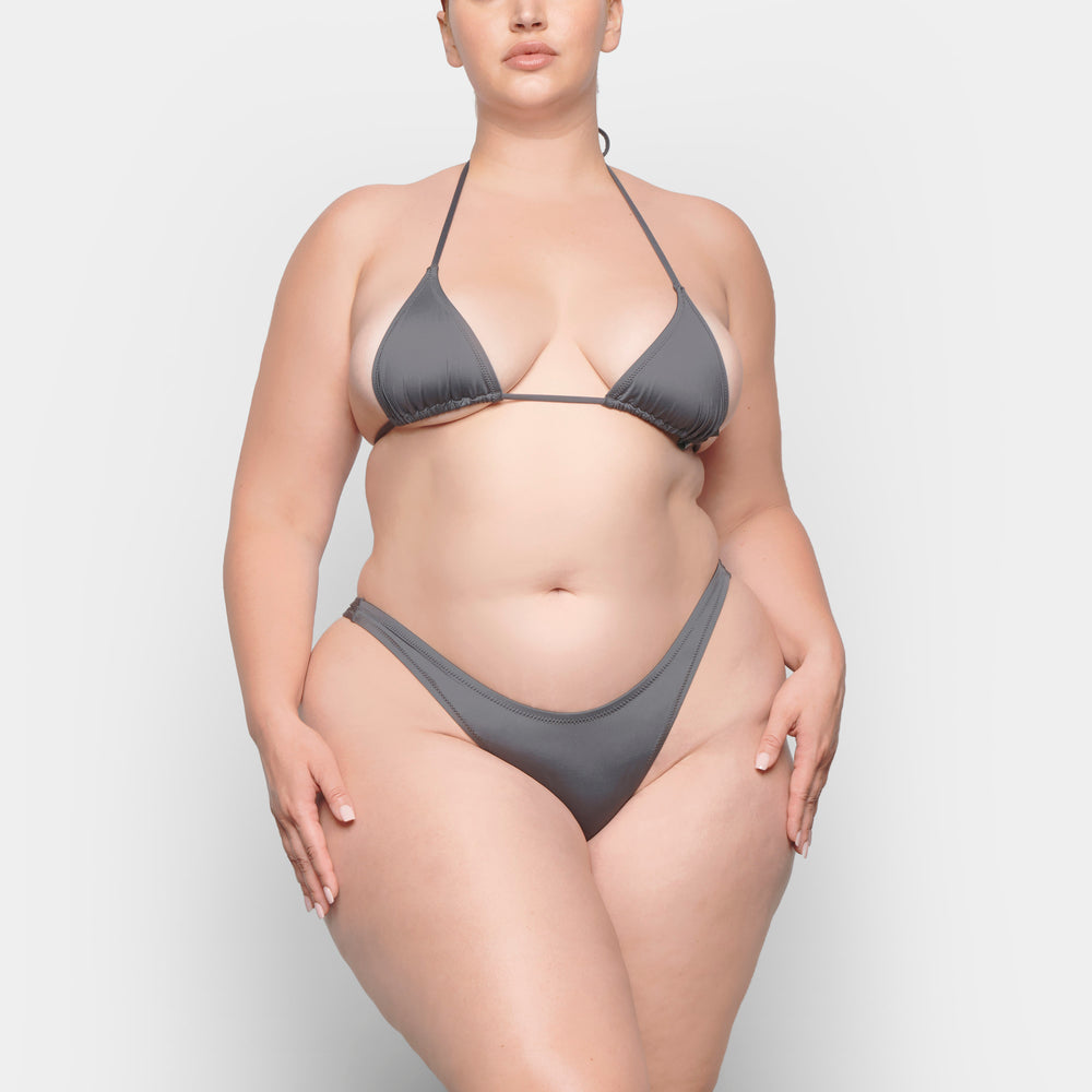 Skims SWIM MICRO TRIANGLE TOP Two Pieces Tmavo Siva | GQLK-52347