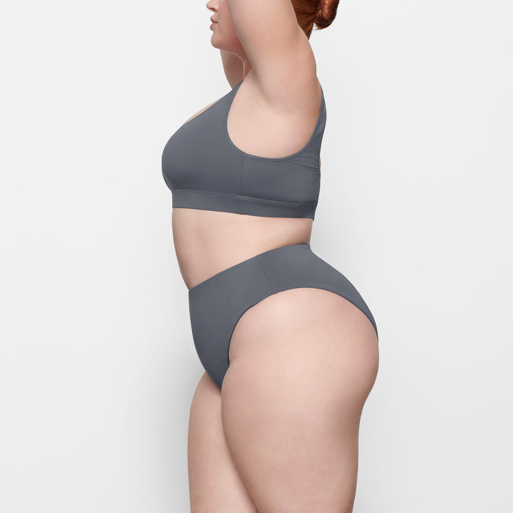 Skims SWIM MID WAIST BOTTOMS Two Pieces Tmavo Siva | EXCB-74958