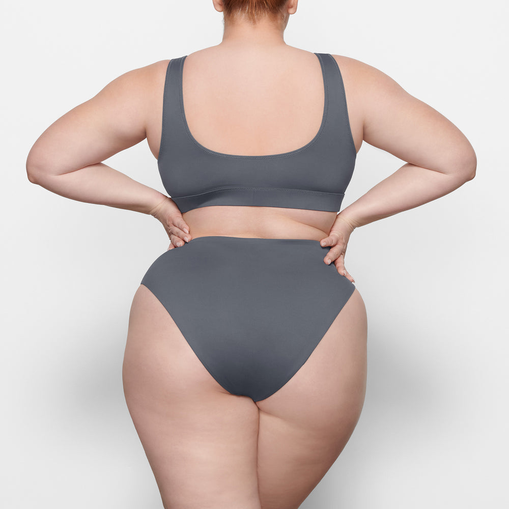 Skims SWIM MID WAIST BOTTOMS Two Pieces Tmavo Siva | EXCB-74958