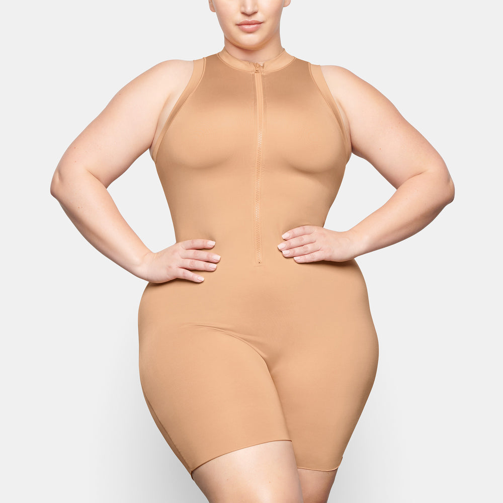 Skims SWIM MOCK NECK CYCLE SUIT One Piece Béžové | IKXN-15729