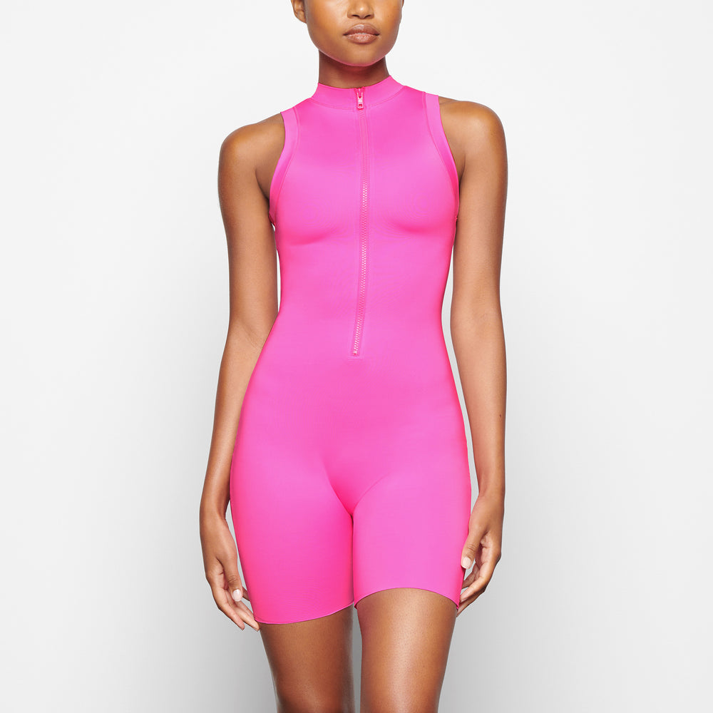 Skims SWIM MOCK NECK CYCLE SUIT One Piece Ruzove | PMHJ-89207