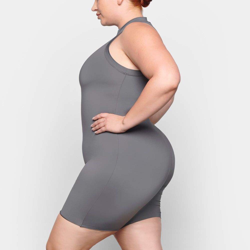 Skims SWIM MOCK NECK CYCLE SUIT One Piece Tmavo Siva | WUAD-02567