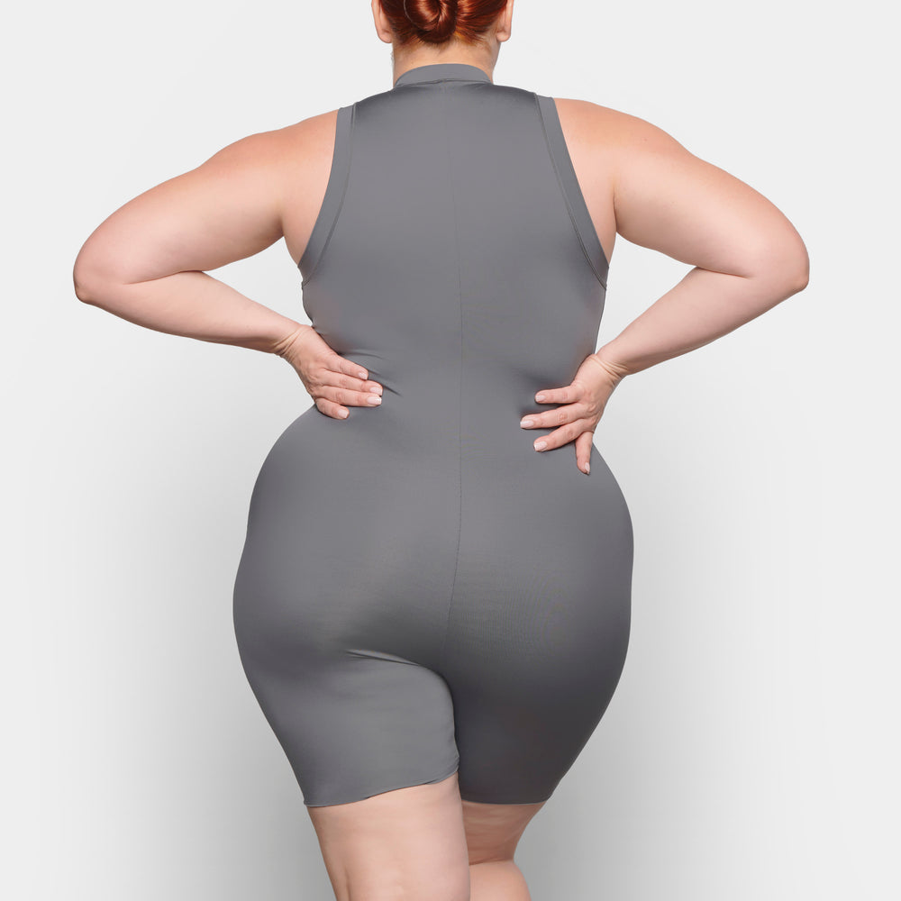 Skims SWIM MOCK NECK CYCLE SUIT One Piece Tmavo Siva | WUAD-02567