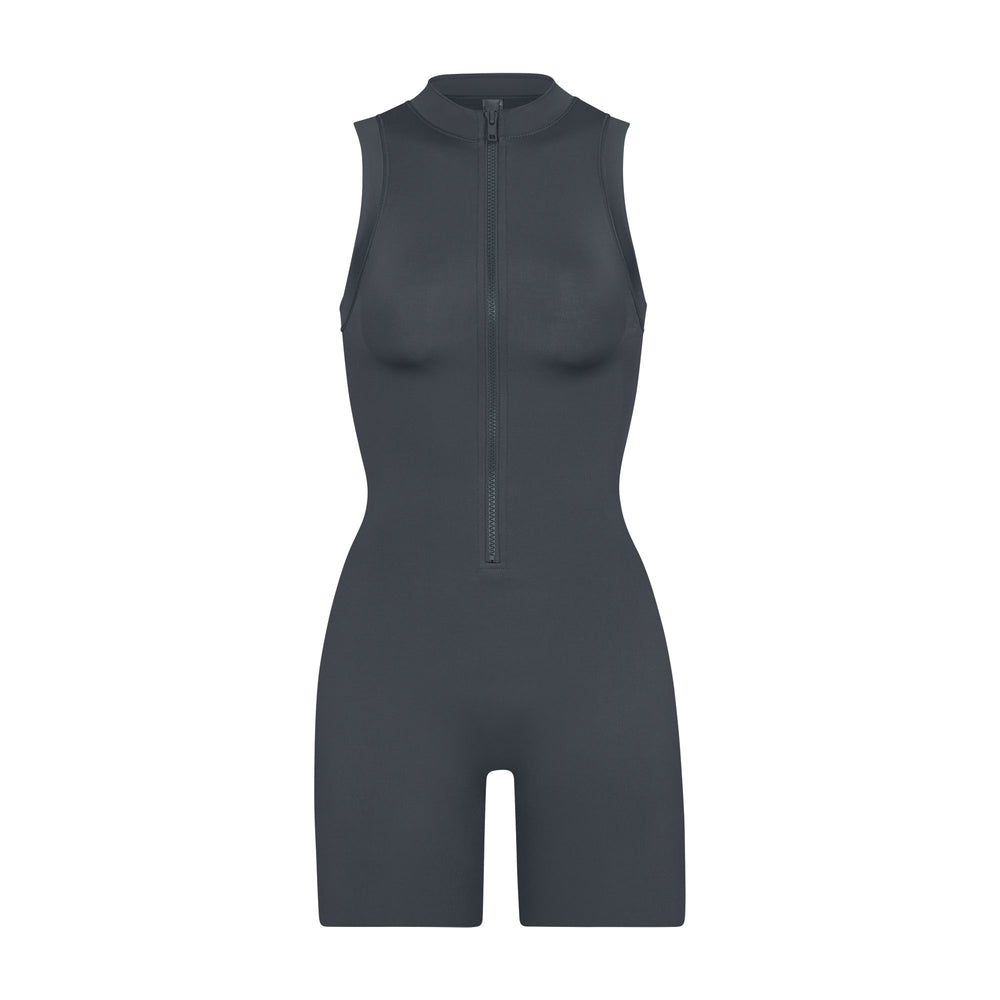 Skims SWIM MOCK NECK CYCLE SUIT One Piece Tmavo Siva | WUAD-02567