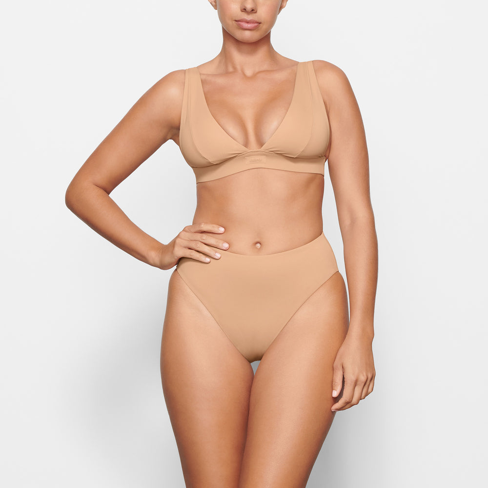 Skims SWIM PLUNGE Bikini Top Béžové | FPDM-86392