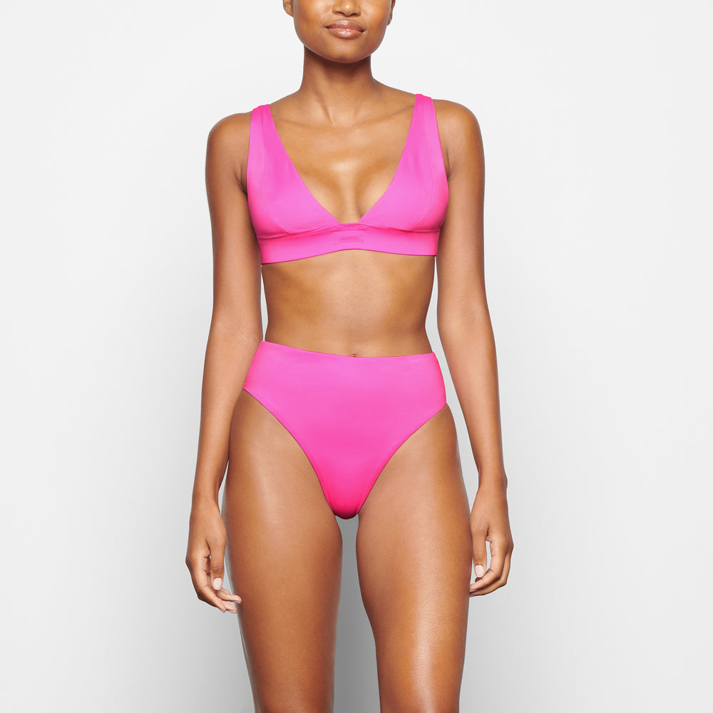 Skims SWIM PLUNGE Bikini Top Ruzove | UDLV-08527