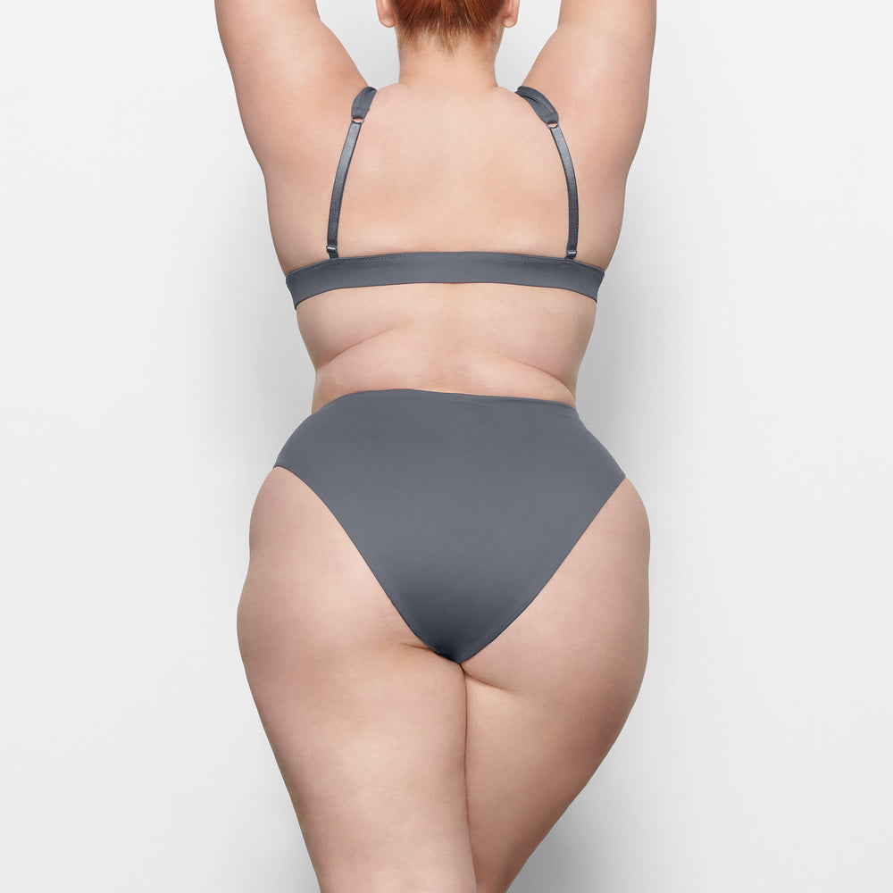 Skims SWIM PLUNGE Bikini Top Tmavo Siva | IMBO-73016