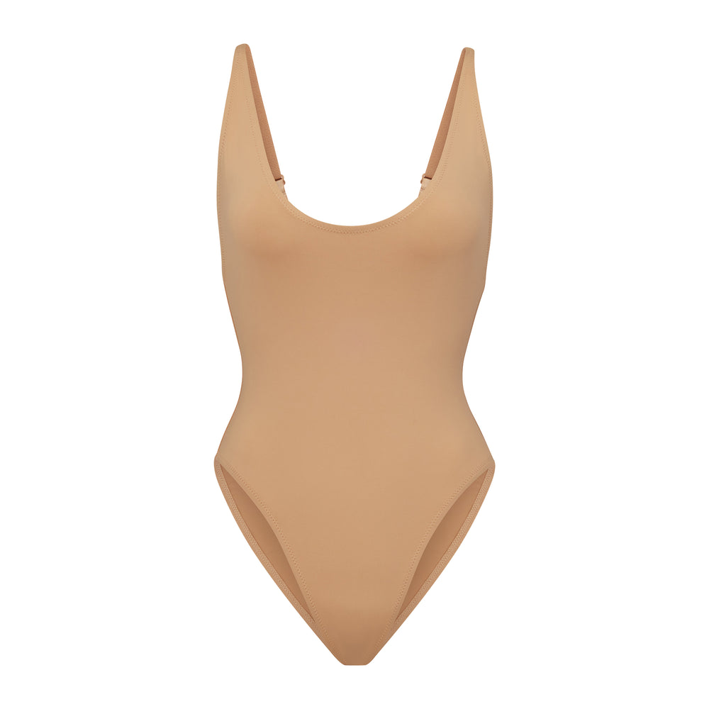 Skims SWIM SCOOP NECK One Piece Béžové | XQTO-45912