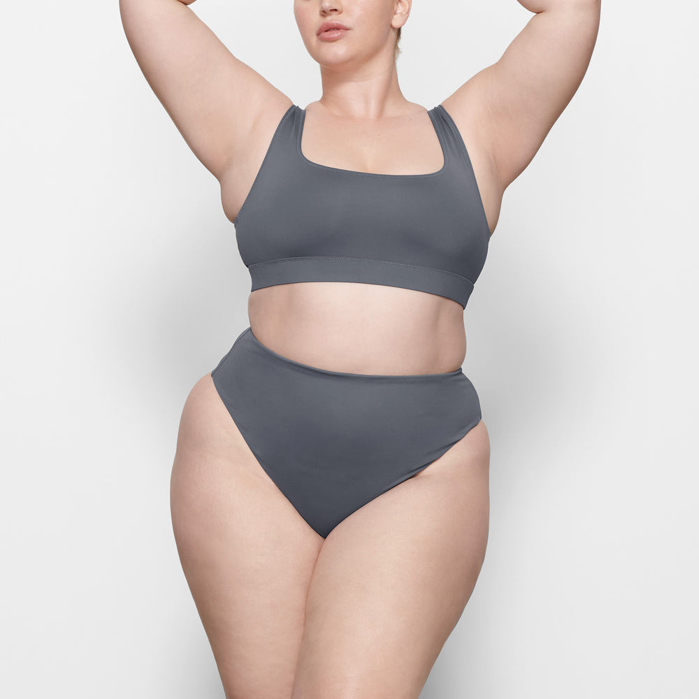 Skims SWIM TANK Bikini Top Tmavo Siva | WJCE-76290