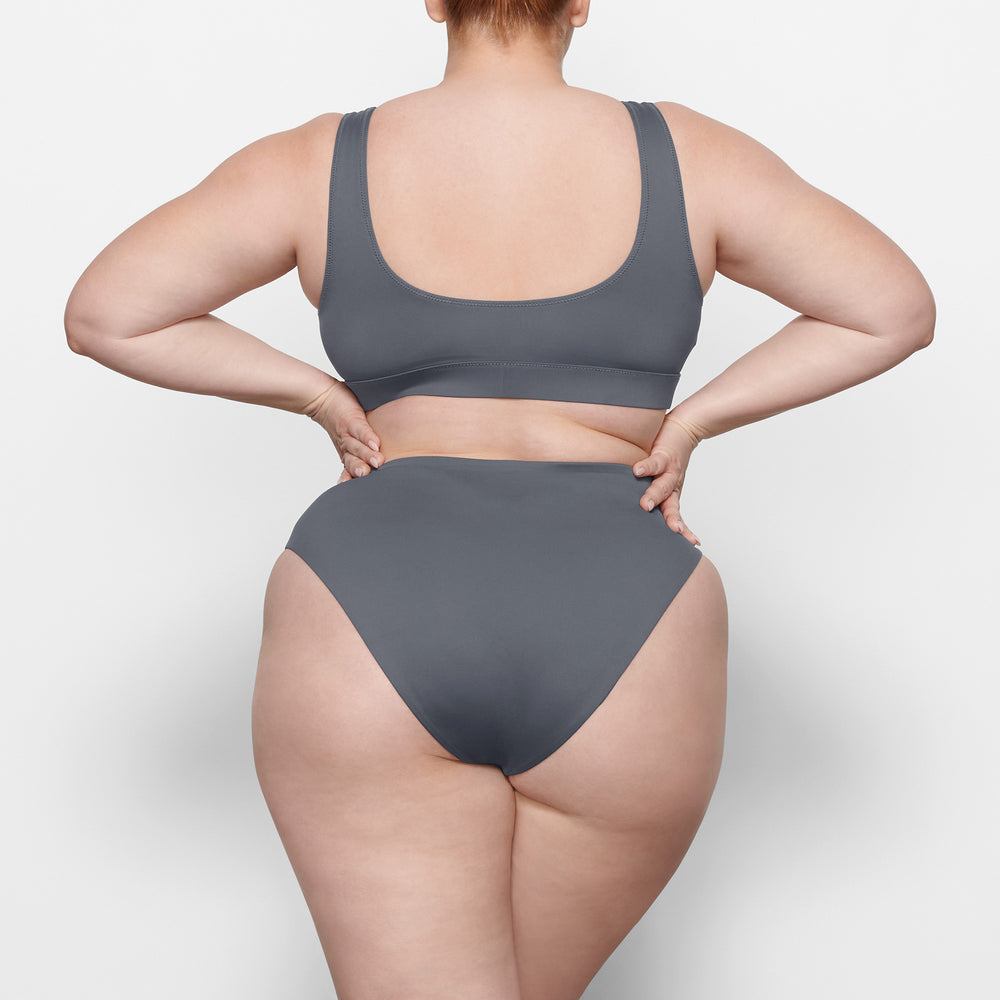Skims SWIM TANK Bikini Top Tmavo Siva | WJCE-76290