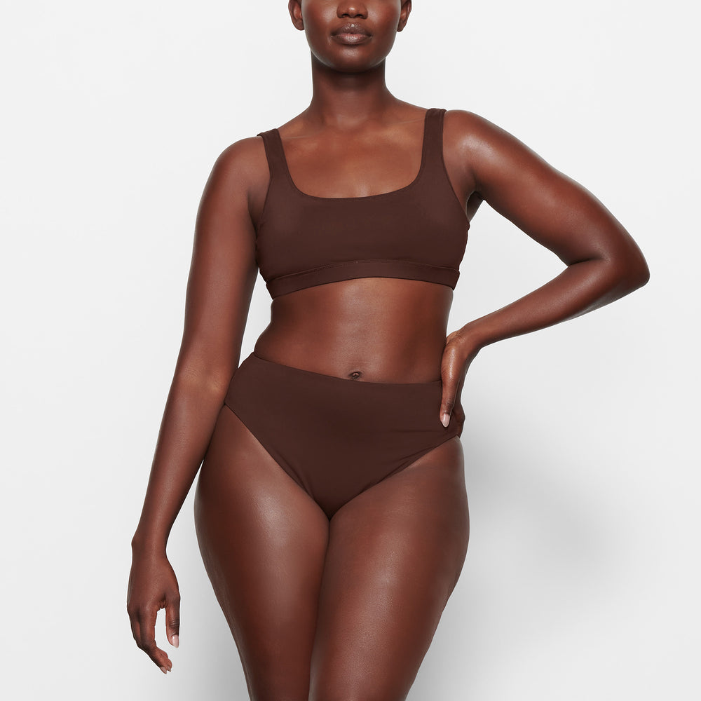 Skims SWIM TANK Bikini Top Čokoláda | TZNX-81647