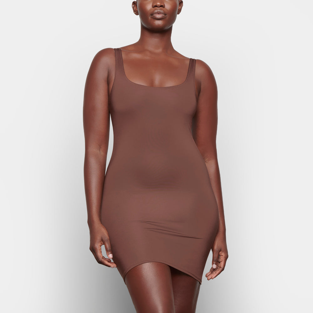 Skims SWIM TANK Dress Čokoláda | URQN-09412